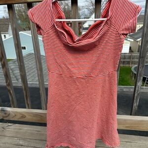Old Navy Orange Striped Dress